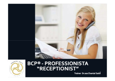 B.C.P. Professionista “RECEPTIONIST”
