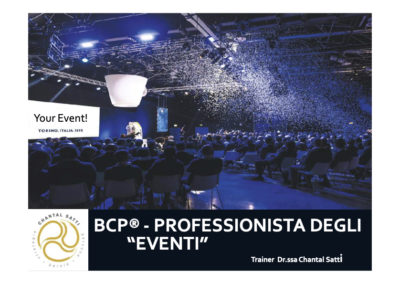 B.C.P. Professionista degli “EVENTI”